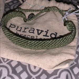 Green braided bracelet